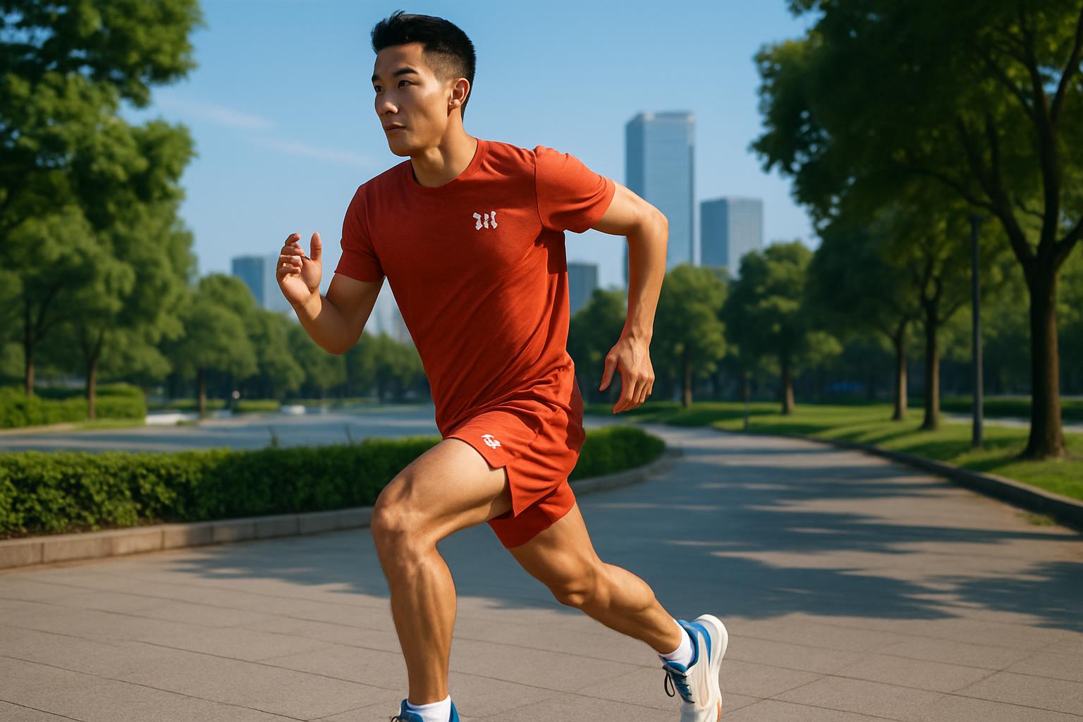 冲刺中的运动员